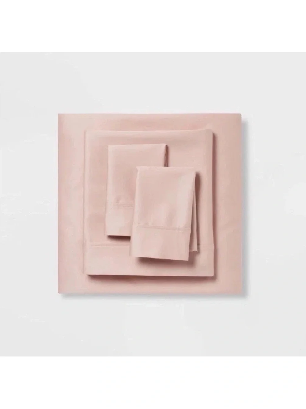 Threshold Twin/Twin XL Blush 400 Thread Count Cotton Sateen Sheet Set — 3 Piece